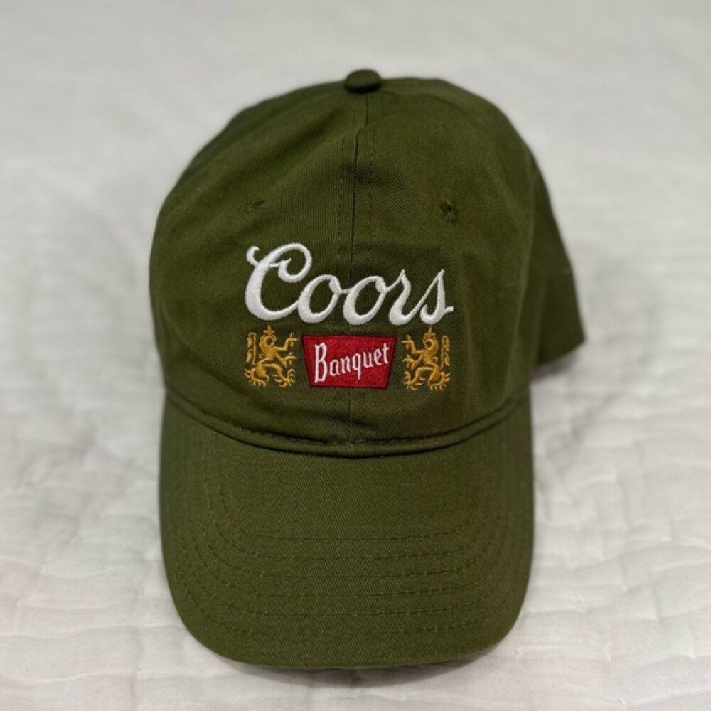 Unisex Olive Green Coors Banquet Beer Baseball Hat